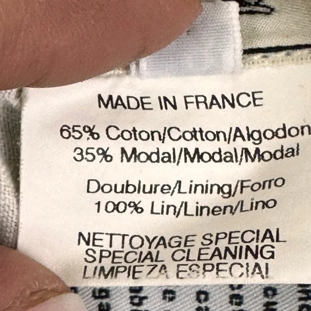 Hermes Bucket‎ Hat Size 58 Brown/Tan White Cotton Modal Linen Made in France